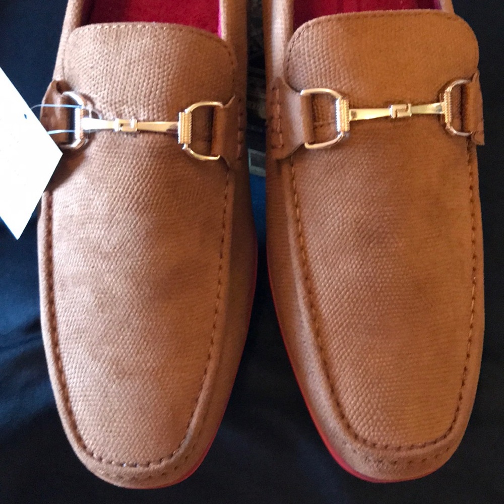 Tan Loafers with Red Soles - Picture 7 of 10